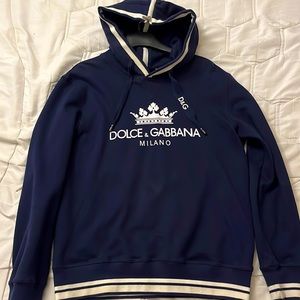Dolce & Gabbana Sweater Hoodie Navy Blue - Size M